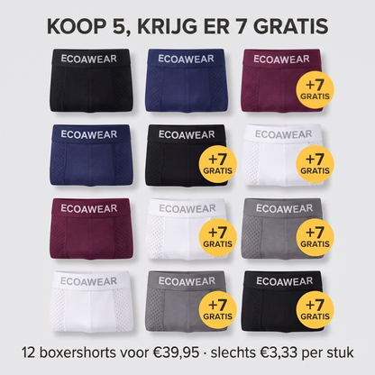 ECOAWEAR® Bamboe Boxershorts 5-Pack | Krijg er 7 extra GRATIS bij